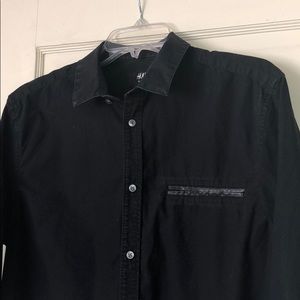 H&M Black Slim Fit Button Down